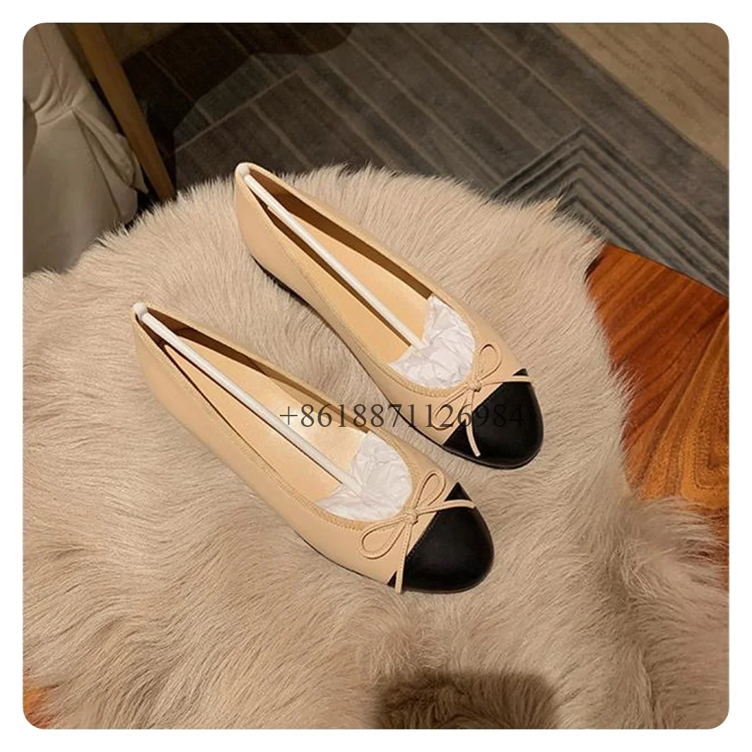 Mixed Colors Round Toe Women Pumps Shoes With Butterflyknot Chunky Low Heels Slip On Design Genuine Leather Mary Jane Shoes