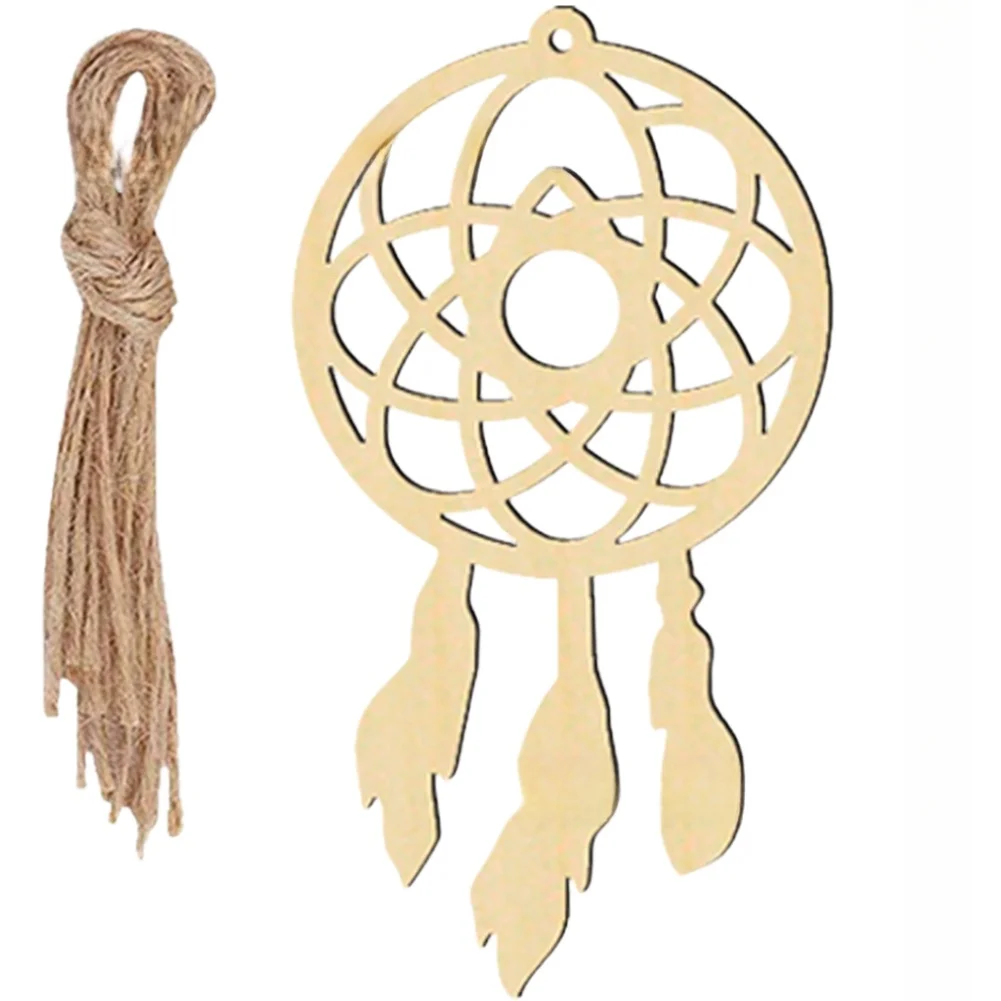 Wooden Wall Hanging Craft Kit Made of Pine Wood with Fringe Design for Home Office Garden Party Wedding Decoration