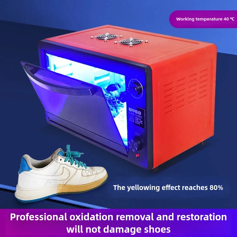 Fast Reduction UV Lamp Shoe Yellow Oxidation Remover Oven Light Crystal Rubber Whitening Tool with Care Paste