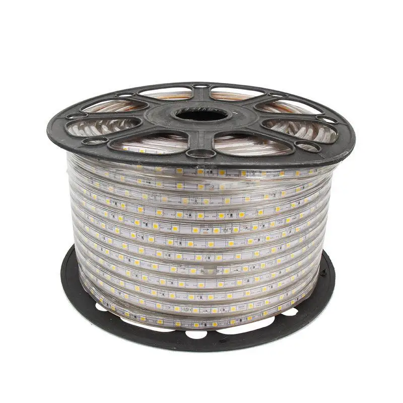 220 V LED Strip Flexible Light SMD 5050 60leds/m Waterproof Diode Tape 220V LED Light With EU Power Plug 1M 2M 3M 4M 5M 10M -25M