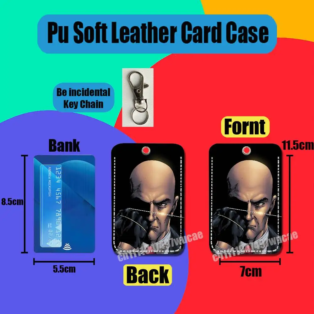 For Agent 47 Hitman For AirTag Case Card Holder Sleeve ID Credit Bank Access Badge For Air Tag Case Shell view 4