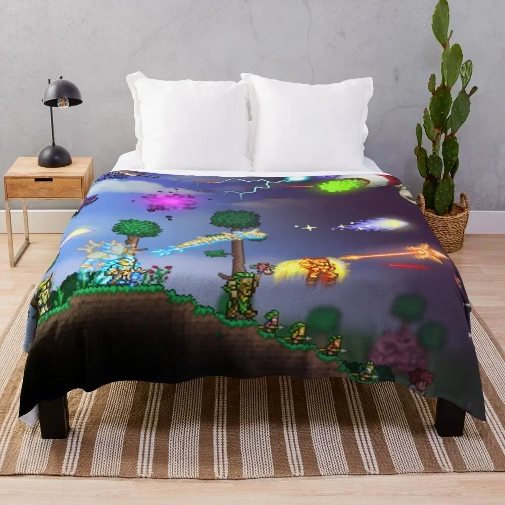 

Terraria Game - Artwork Throw Blanket No Pilling Soft Warm Blanket for Bed