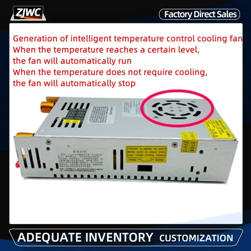 Current Limiting Adjustable Voltage Current 480W Digital Display Switching Power Supply 24V/36V/48V/80V/120V/160V/220V/5V/12V