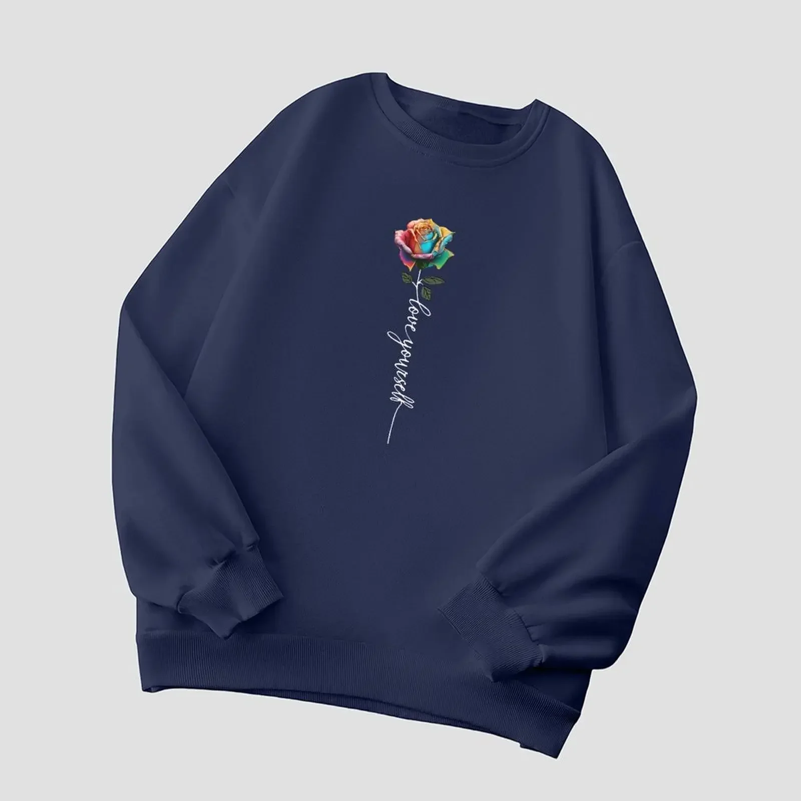 2025 Fashion O-Neck Long Sleeve Pullovers Woman Y2k Elegant Sweatshirt Velvet Winter Comfortable Loose Casual Printed Tops