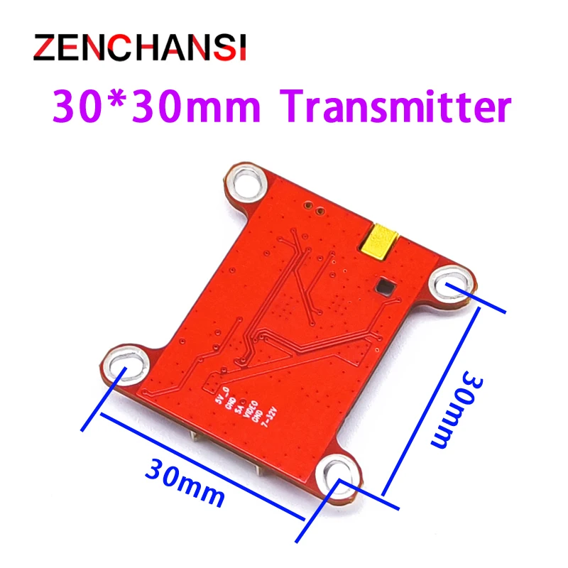 New 5.8G 48CH 1.6W Transmitter PitMode 200mW/500mW/800mW/1600mW Adjustable VTX 2-6S built in microphone for Long Range FPV Drone