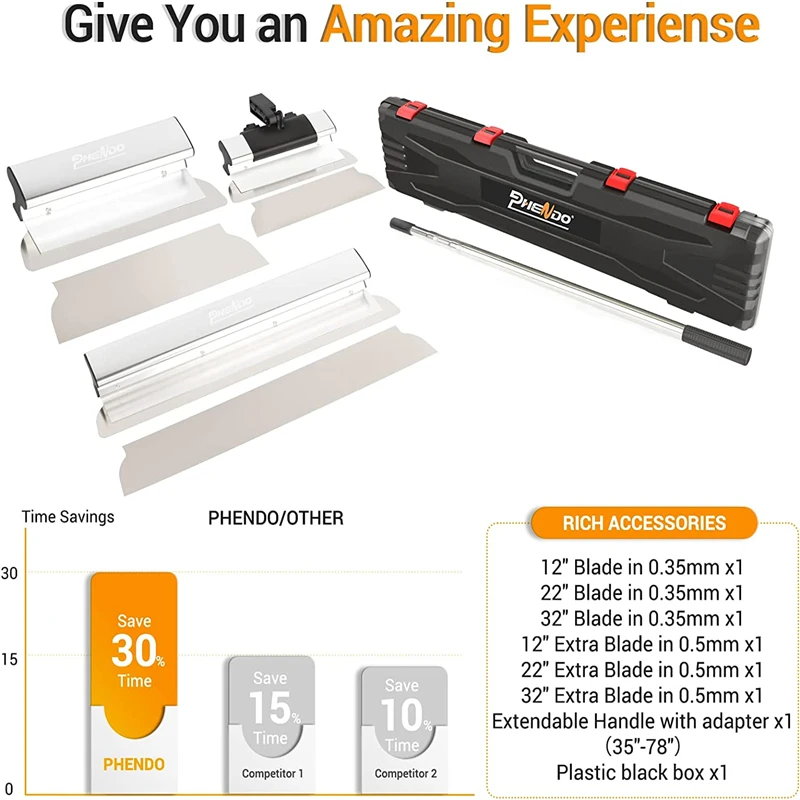 Drywall Skimming Blade Set 12