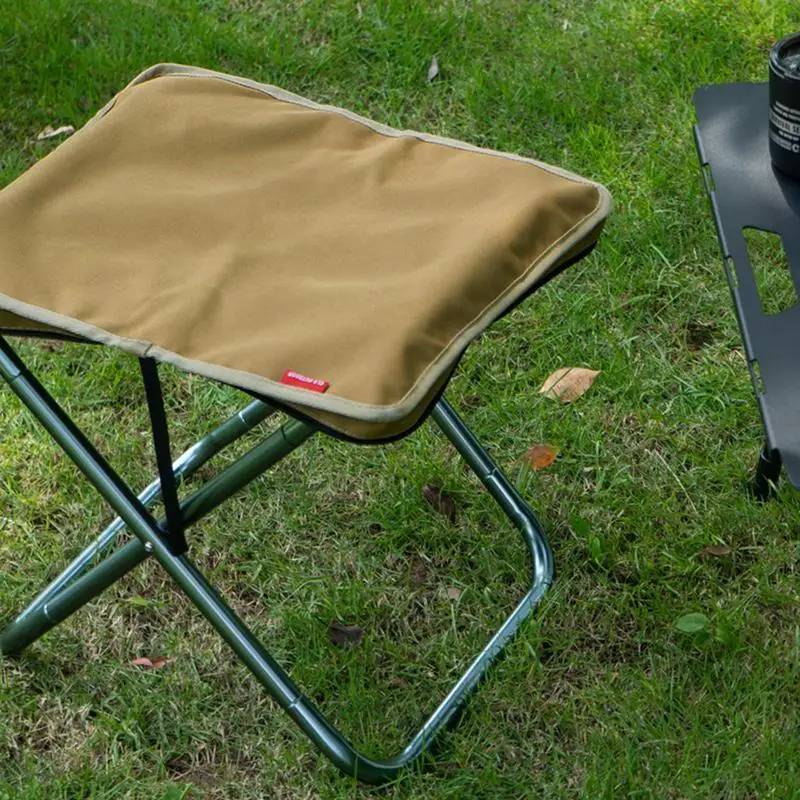 

Camping Stool XL Portable Camping Stool 600D Oxford Cloth 1.54lbs Lightweight Stool Aluminum Alloy Bracket Stool Supports Up To