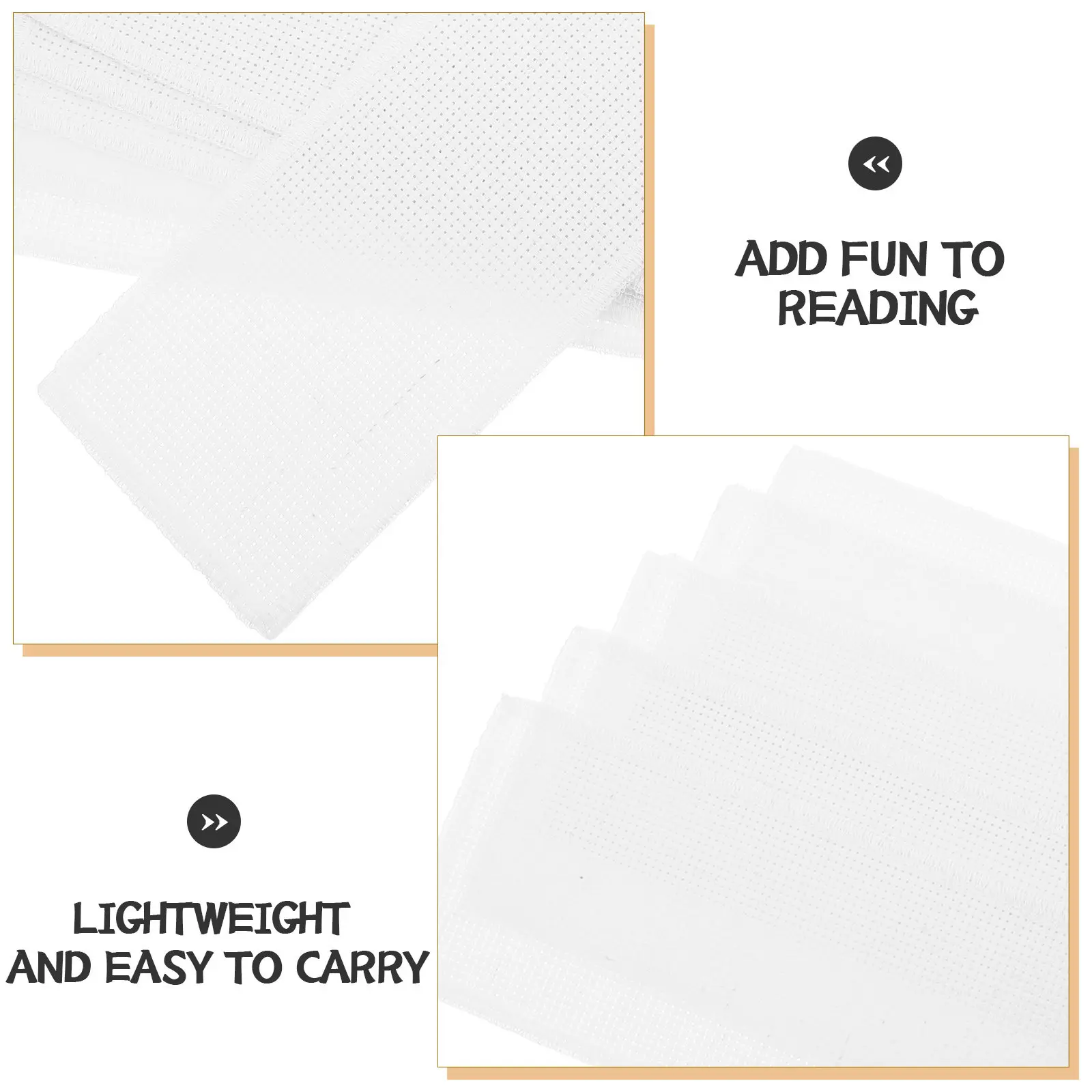 12Pcs Cross Stitch Blank Fabric Bookmarks Plain Embroidery Canvas Sheets DIY Craft Supplies for Handmade Bookmarks Embroidery