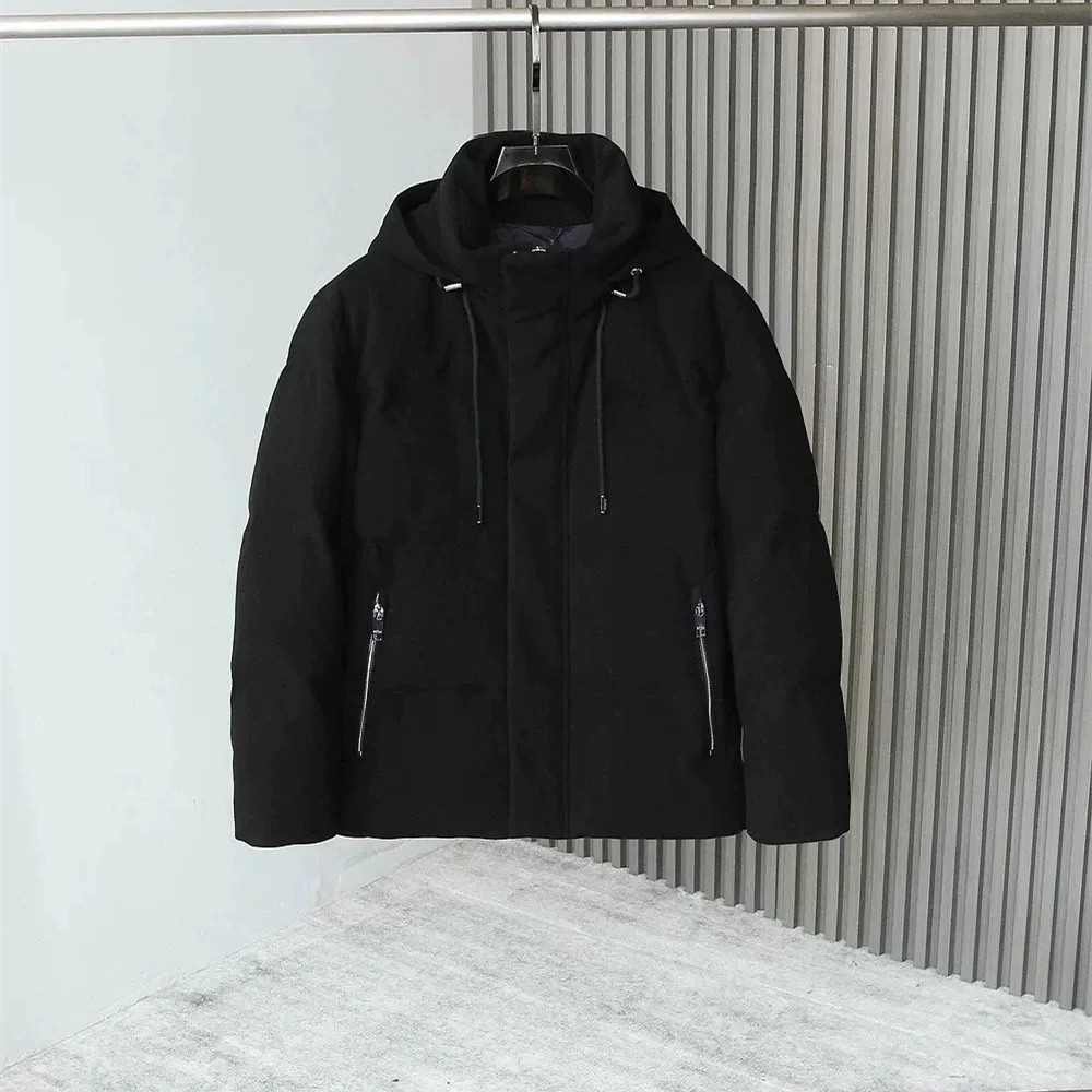 

Белый утиный пух, зимний и осенний мужской качественный пуховик с капюшоном