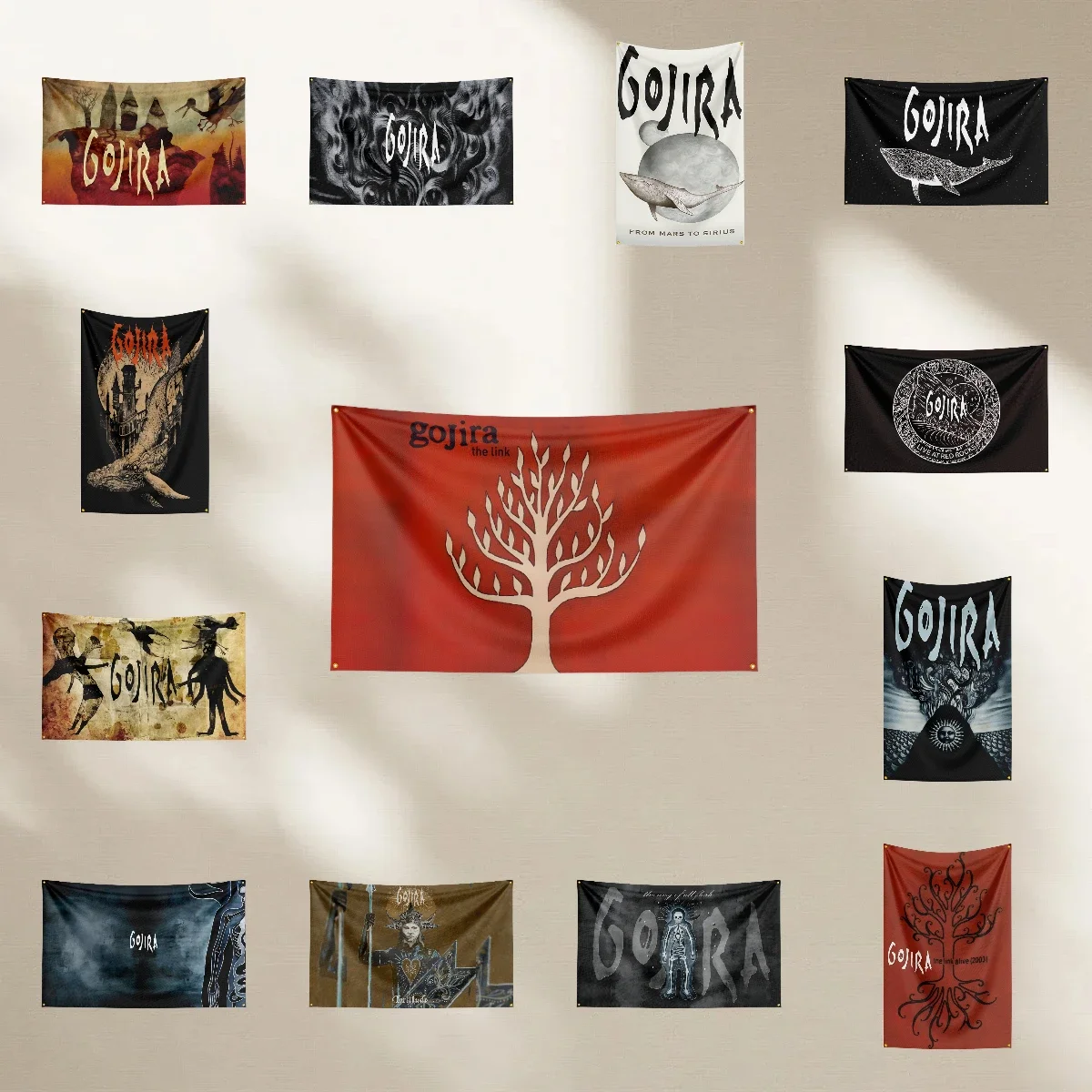Music Band Flag for G-Go-ji-r-a Fans Banner campaign gathering apartment porch double stitched Decor backdrop