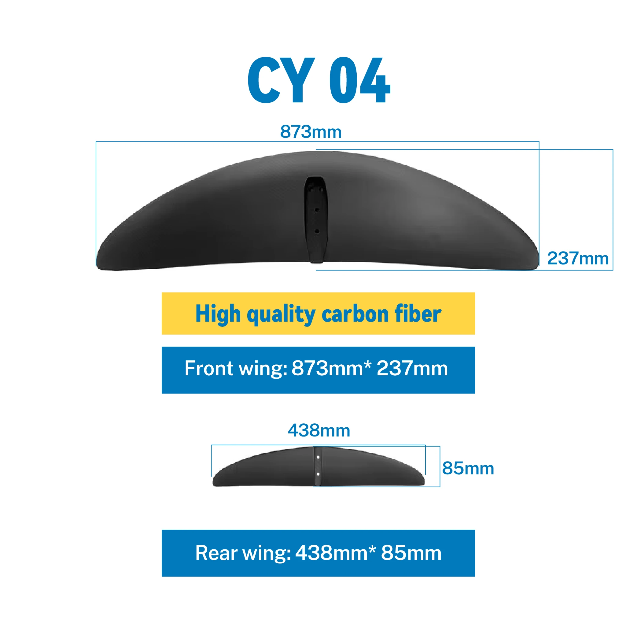 Unisex GY04 Hydrofoil Kitesurfing Kit 1620sqcm Fast Foil Carbon Wings High Quality Water Sport Accessory Carbon Accessory