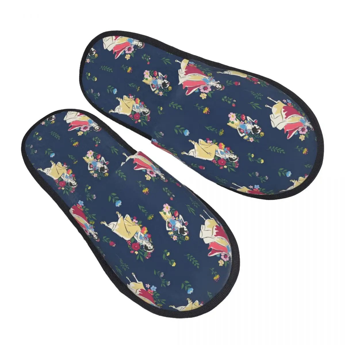 

Custom Snow White And The Seven Dwarfs House Slippers Women Comfy Memory Foam Priness Cartoon Slip On Bedroom Slipper Shoes