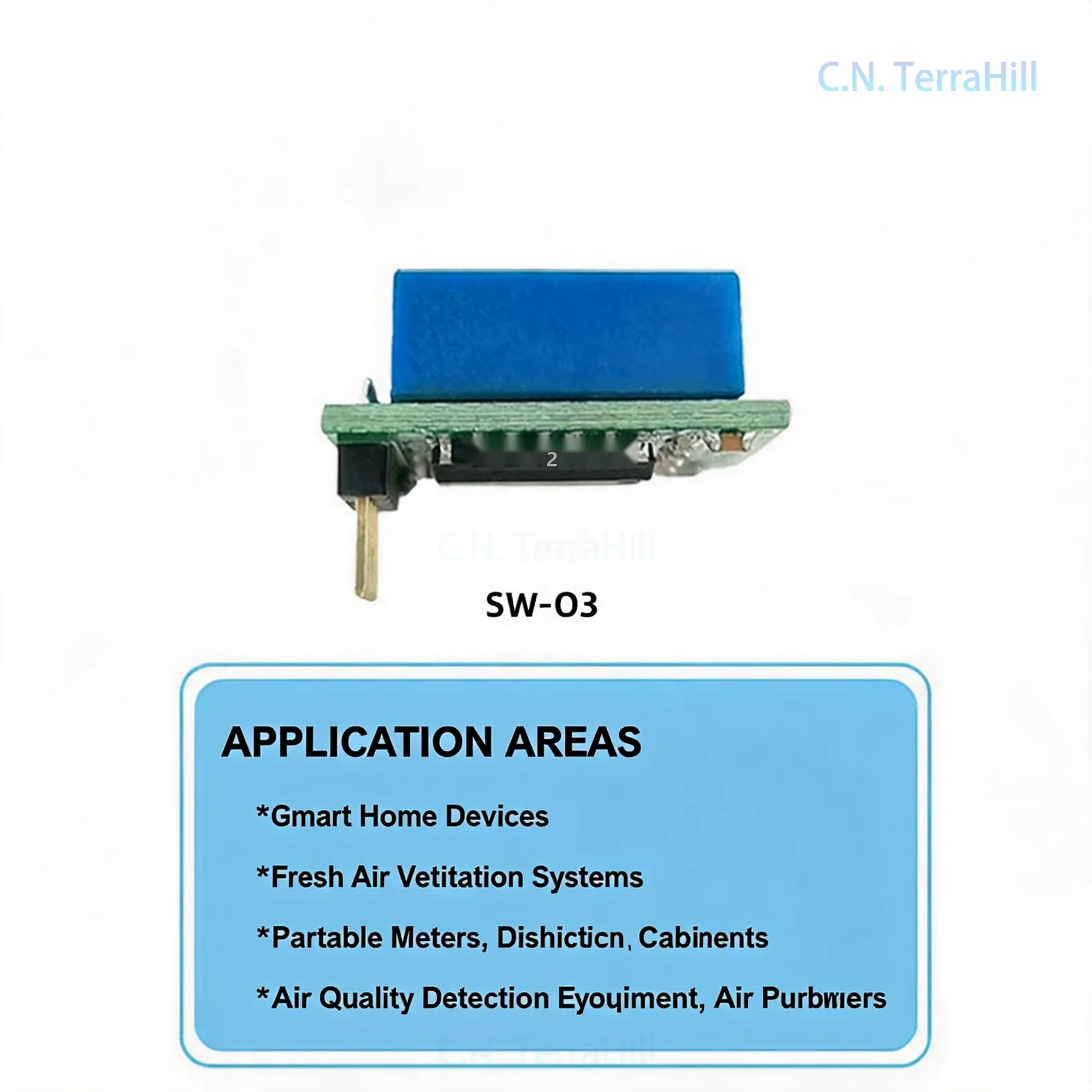 3-in-1 Air Quality Monitor Module CO2 VOC Formaldehyde Gas Sensor with Auto Calibration High Precision for Indoor Air Detection