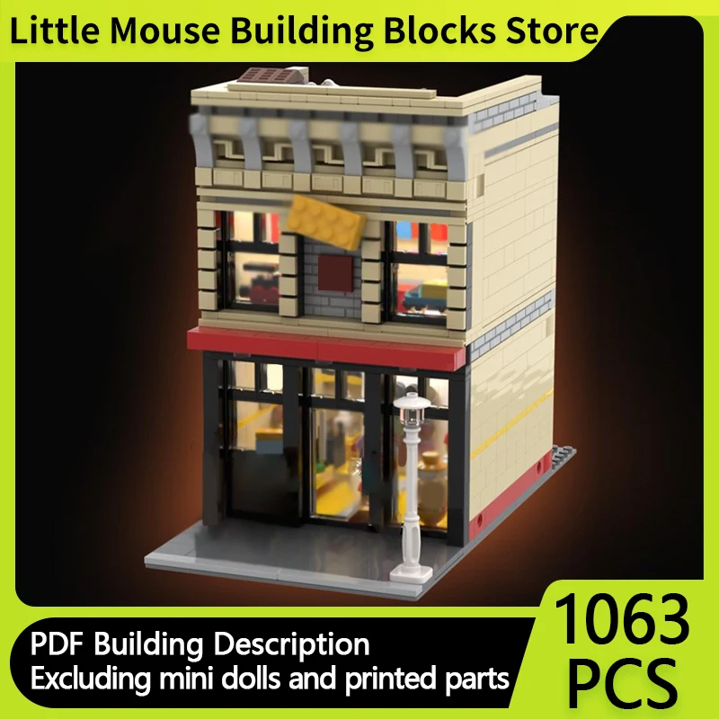 

City Street View Model MOC Building Bricks Toy Shopping Store Modular Technology Gifts Holiday Assemble Children Toys Suit