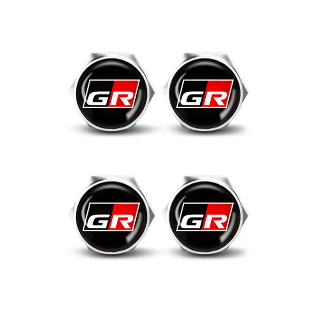 4pcs/set For GR Car Flag Metal Screws License Plate Bolts Auto Accessories For GR Gazoo Racing British Flag