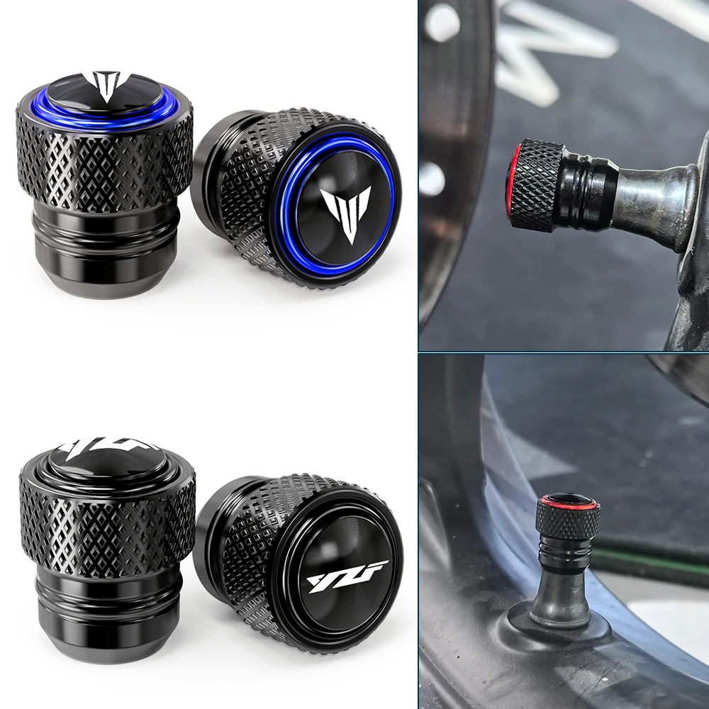 

For YAMAHA MT09 MT07 MT10 MT03 FZ09 FZ07 YZF R9 R7 R6 TRACER 900 700 GT XSR 700 900 Motorcycle Tire Valve caps Plug Accessories