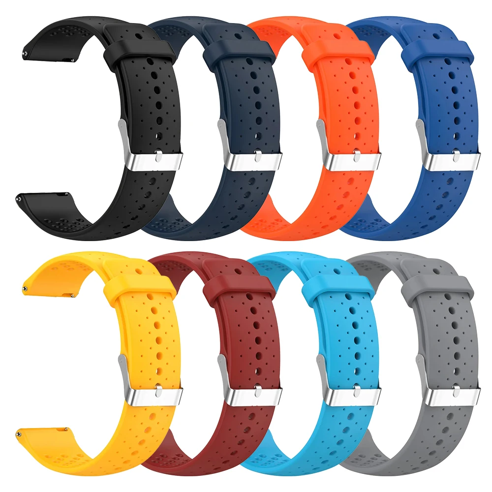 20 مللي متر 22 مللي متر سيليكون حزام ل Garmin Venu sq 2 3 Forerunner 570 265 165 Vivoactive 6 5 العصابات لساعة هواوي 5 كوريا تنفس