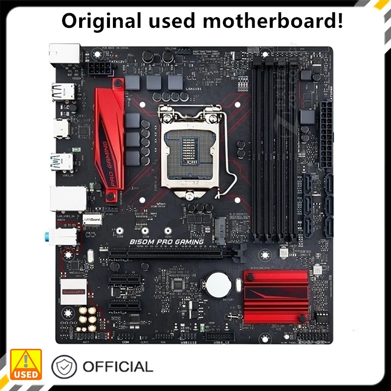 

For B150M PRO GAMING Original Used Desktop Intel B150 64G DDR4 Motherboard LGA 1151 i7/i5/i3 USB3.0 SATA3