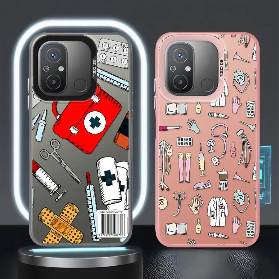 حافظة طبية رائعة للممرضات لهاتف Xiaomi Redmi Note 12 13 14 Pro Plus 10 11 Pro 11s 10s غلاف ناعم #6