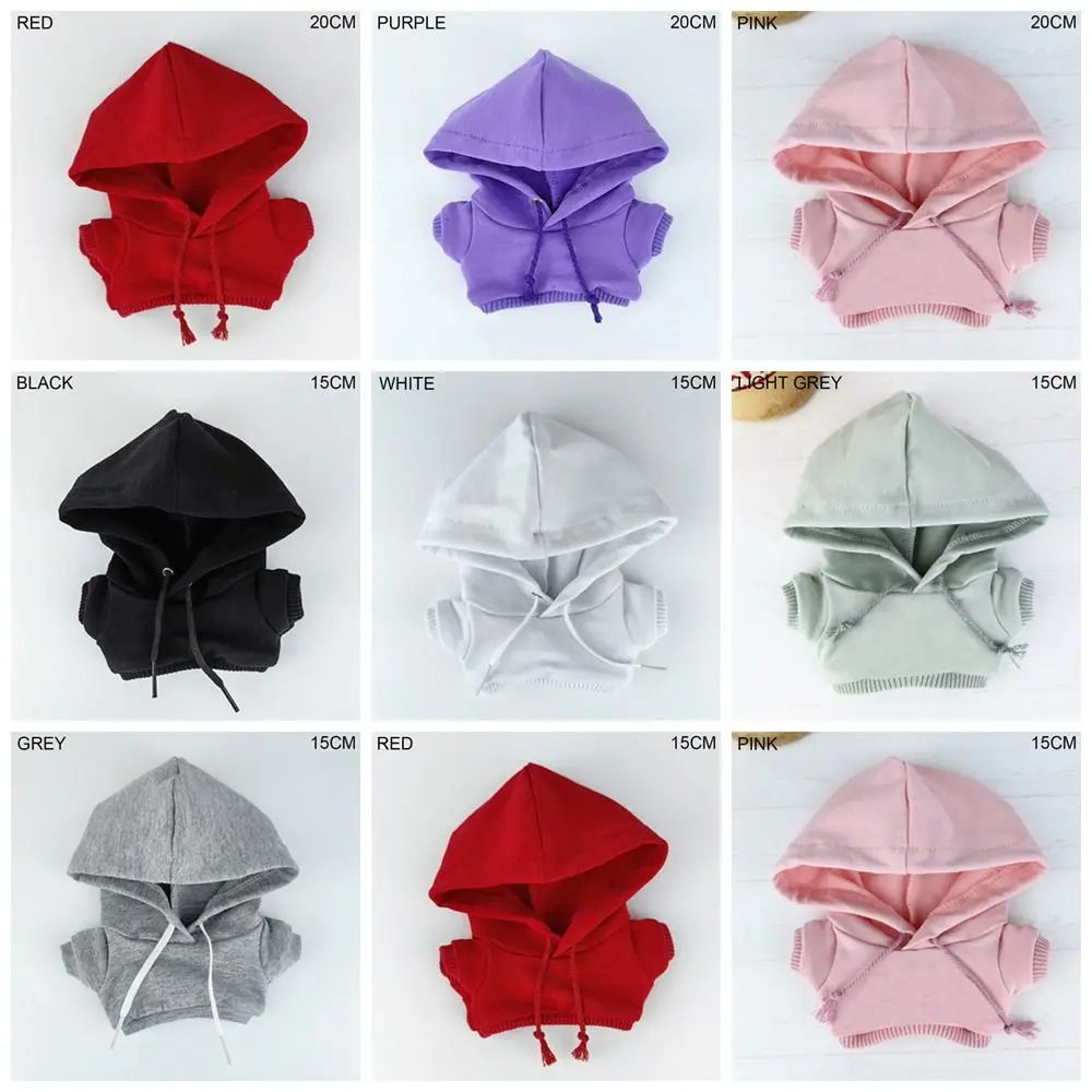 Fashion Clothes For 1/12 BJD Dolls Top Hoodies For 15cm/20cm Cotton Dolls Sweatshirt Outfits 1/11 1/12 OB11 Dolls Accessories