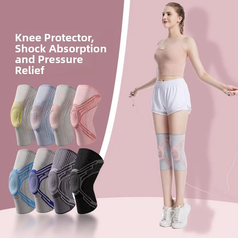 genouilleres-de-sport-pour-hommes-basketball-course-a-pied-avec-support-en-silicone-protection-de-l'articulation-du-genou-ceinture-rotulienne-equipement-et-fournitures-athletiques