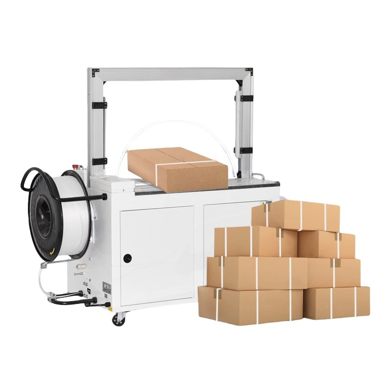 Durable Fully Automatic PP Strapping Machine Durable High Workbench Packaging for Food Industrial Factory Wrapping With Belt