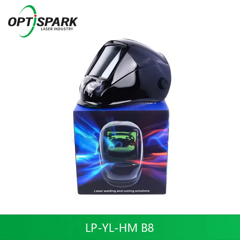 Защитная маска для лазерной сварки/резки OPTISPARK 1003нм OD8+ с сертификацией CE, лазерный защитный шлем с широким обзором и защитой от излучения.