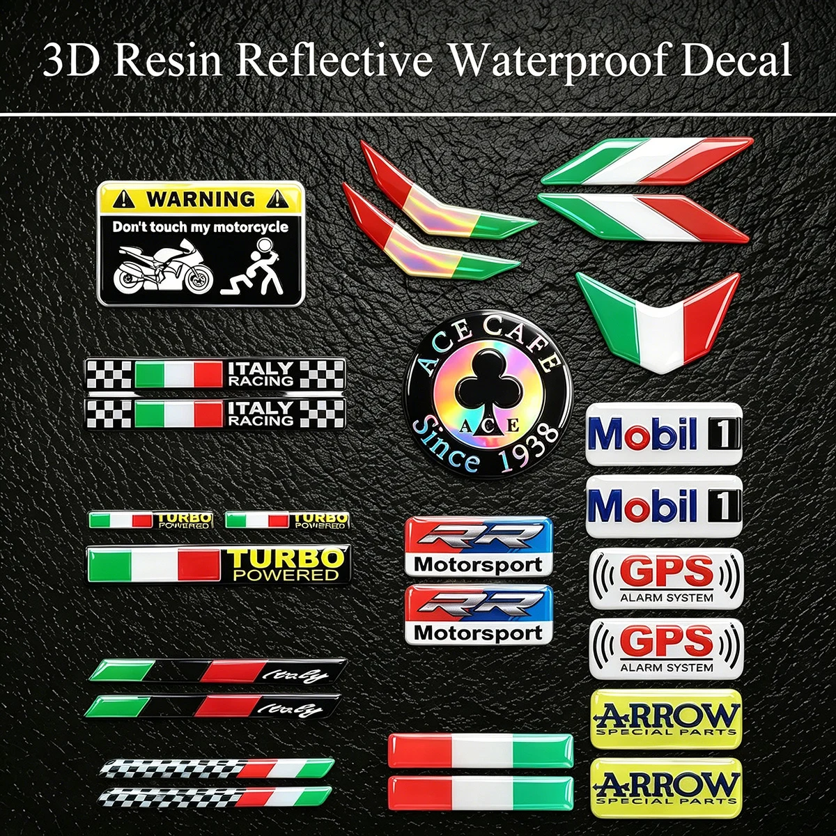 

3D-наклейка из смолы с отражающим логотипом и флагом Италии, эмблема, значок, украшение, автомобильные аксессуары, итальянские товары для мотоциклов, автомобилей, велосипедов, грузовиков