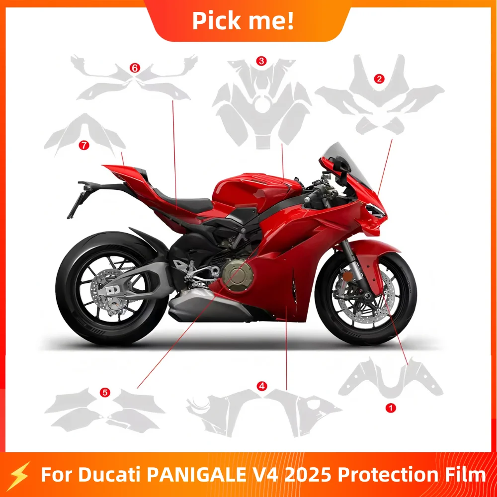 

For Ducati PANIGALE V4 2025 PPF TPU Protective Film Full Body Paint Protection Scratch Resistant Kit panigale v4 2025