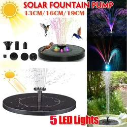 Solar Fountain Pump Energy-saving Plants Watering Kit Colorful Solar Fountain Bird Bath Fountain Outdoor Pool Garden Decoration