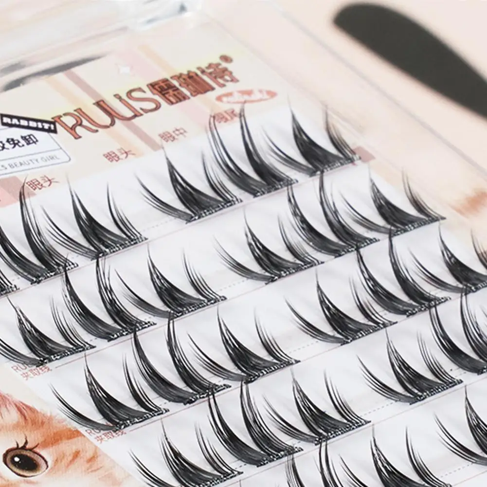 Pestañas postizas sin pegamento, autoadhesivas esponjosas naturales, extensión de pestañas individuales, maquillaje de ojos Manga