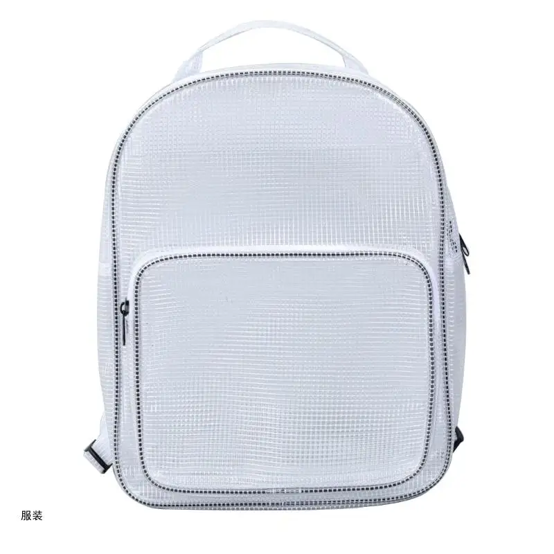 D0UD Anti-static Backpack for Computer Tools Transparent Backpack Cross-Stitches