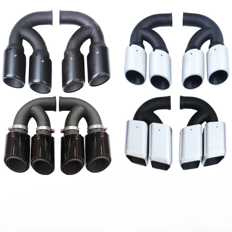 

For 11-14 Porsche Cayenne GTS Three-Layer Four-Outlet Tailpipe Exhaust Modification
