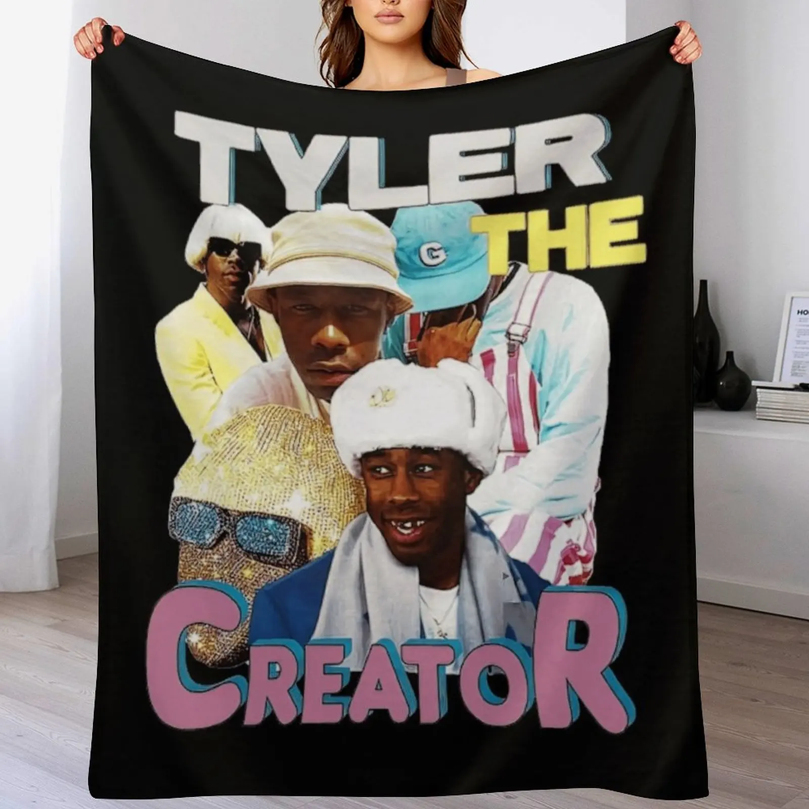 

Vinatge Rapper Retro 90s Throw Blanket All Season Lightweight Soft Blanket for Bed