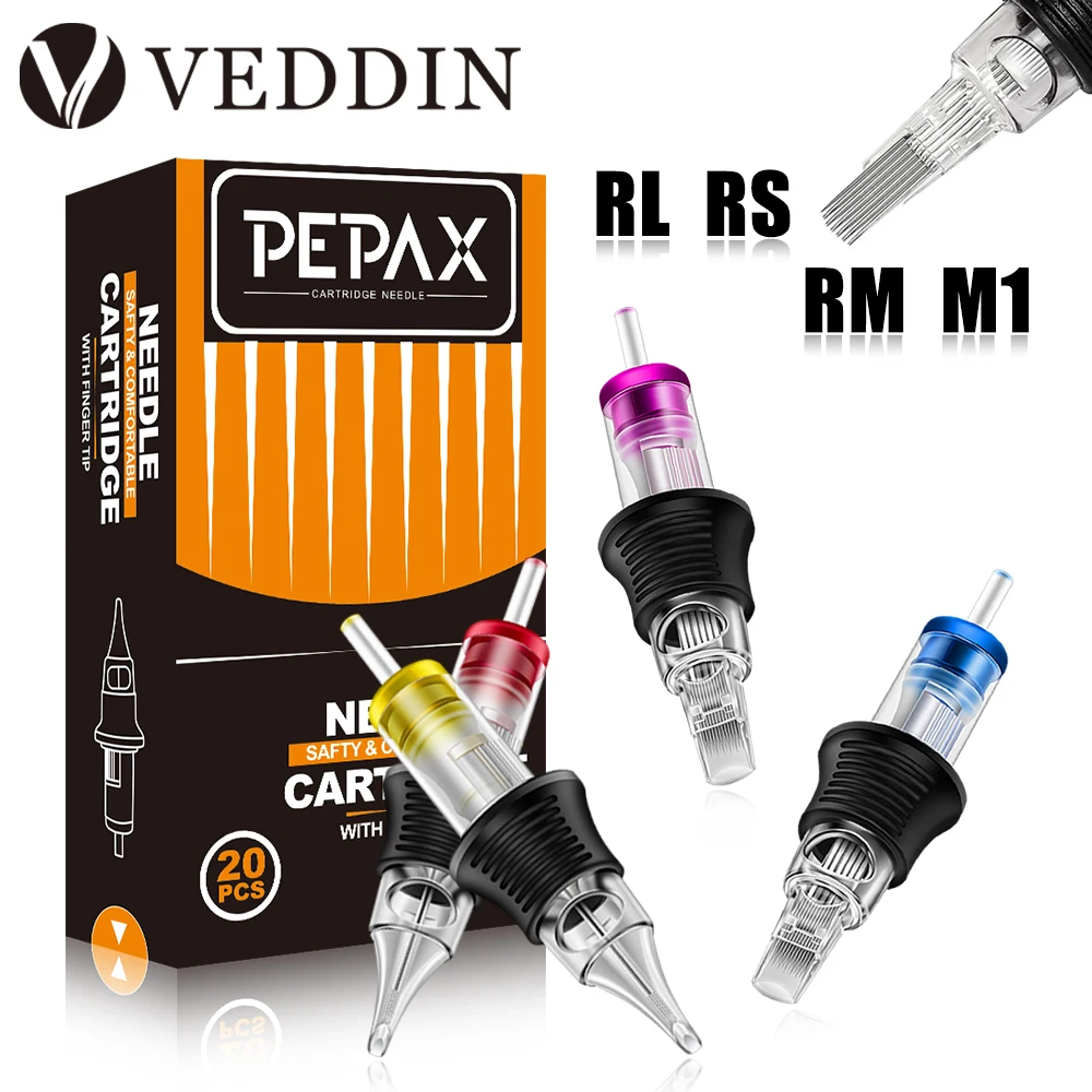 

PEPAX Tattoo Cartridge Needles 20pcs Professional Sterilize Safety RL RS RM M1 Tattoo Needle for Tattoo Machine Makeup Supply