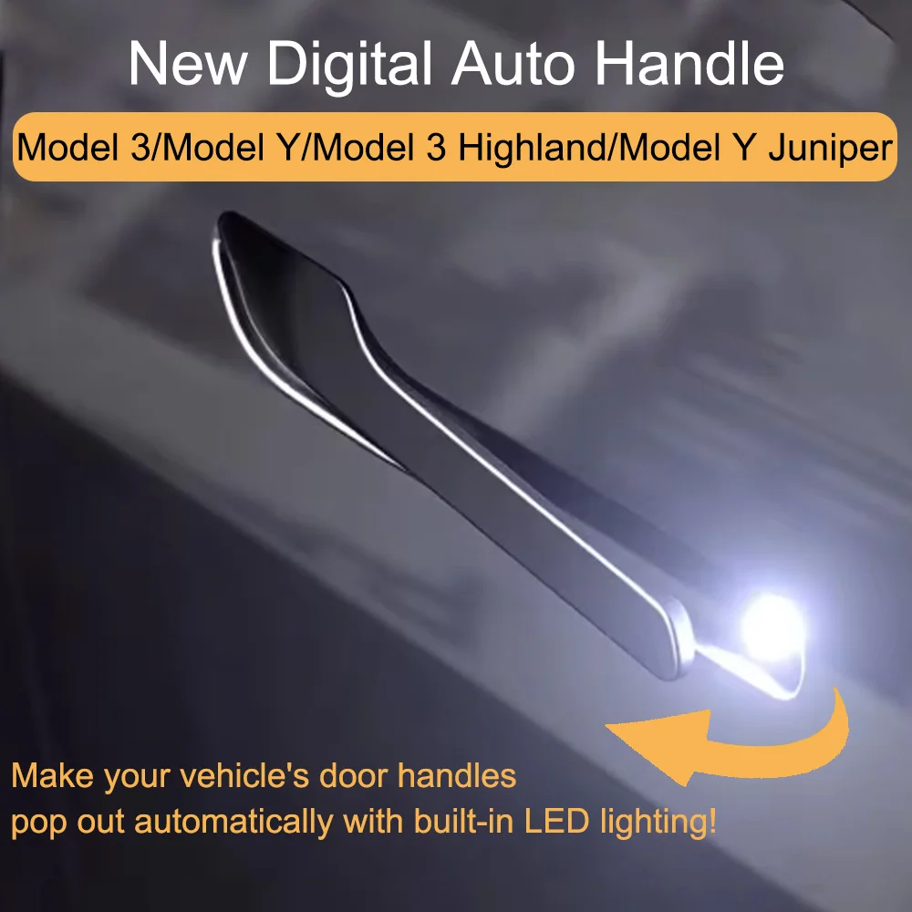 Door Handle Auto Presenting For Tesla Model Y Model 3 New Model Y Juniper Model 3 Highland Automatic Handbar Wireless Retain