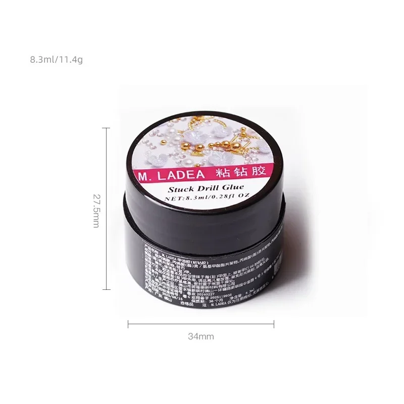 8ml Manicure Stuck Drill Glue for Rhinestones False Nail Art UV Gel Fast-dry Salon DIY Nail Accessories Phototherapy Adhesive