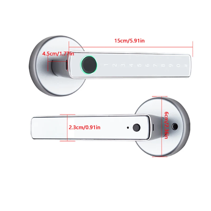 K5 Smart Home Password Lock Fingerprint Door Lock Digital Electronic Lock With Password/Key/IC Card/ Smartlife/ Tuya APP Unlock