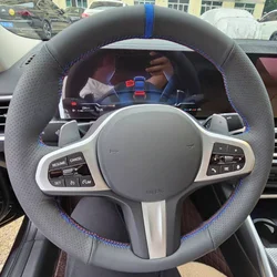 Custom Artificial Leather Car Steering Wheel Braid Cover For BMW M Sport G30 G31 G32 G20 G21 X3 G01 X4 G02 X5 G05 G14 G15 G16
