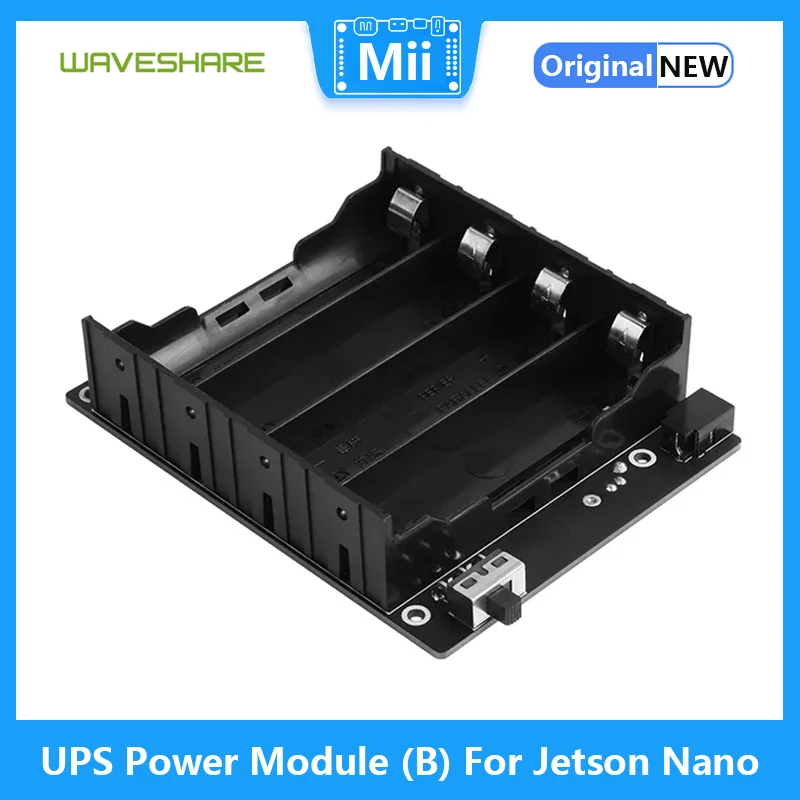 

Waveshare UPS Power Module (B) For Jetson Nano, 5V Uninterruptible Power Supply, 5A High Current, Pogo Pins Connector