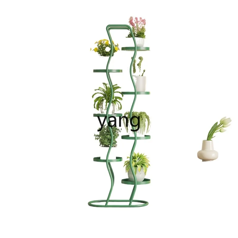 

LH wrought iron succulent flower stand shelf balcony flower pot bracket living room indoor plants