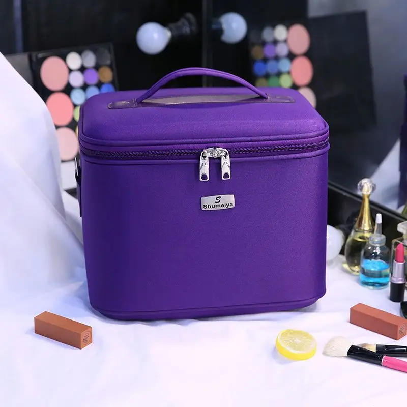 Professional Cosmetic Bag Female Large Capacity Portable Travel Handheld Cosmetic Storage Bag Waterproof Cosmetic Case