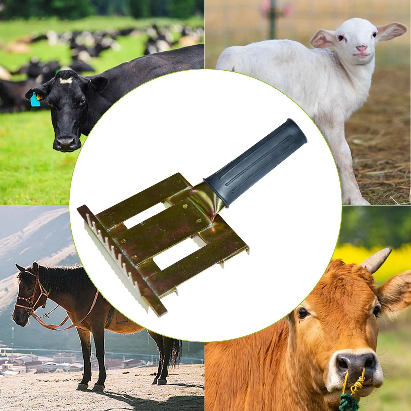 Escova de aliciamento dupla face ancinho de cabelo escova de gado pente de derramamento de gado