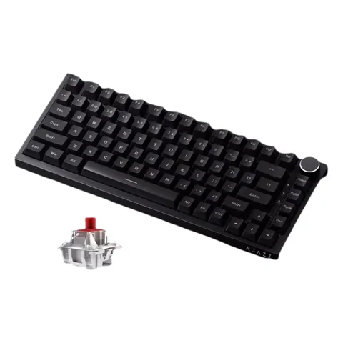 AJAZZ AK820  Mechanical Keyboard 70% Compact Layout/RGB Lighting/Hot-swappable Switches,with Wired,Wireless,and Bluetooth