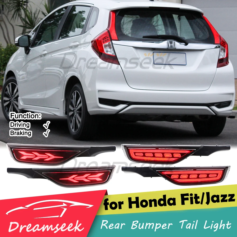 

LED Rear Bumper Reflector Tail Light For Honda FIT JAZZ Facelift Model 2018-2019 Brake Driving Lamp Car Warning Light