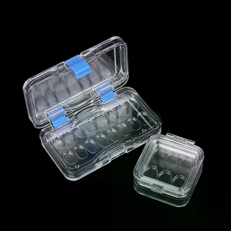 6/16 Grids Dentistry Tooth Box with Film Denture Box Veneers Materials Aesthetic Dentist for Dental Technician Tools