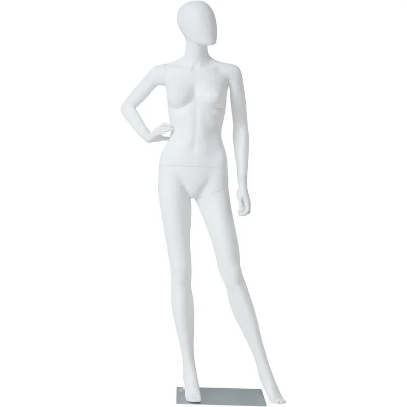 5.8FT Female Maniquins - Dress Form Display Manikin Torso Stand Metal Stand Plastic Full Mannequin Retail Clothing