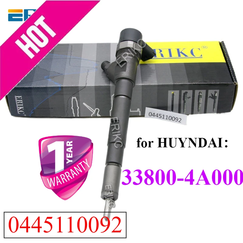 

ERIKC 0445110092 Common Rail Fuel Injector 0445 110 092 New Engine Nozzle for HUYNDAI 338004A000 0986435154