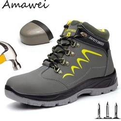 Work Protective Shoes Men's Safety Shoes Anti-smashing Stab Shoes Sports Shoes Steel Toe Shoes Men's Work Waterproof Boots