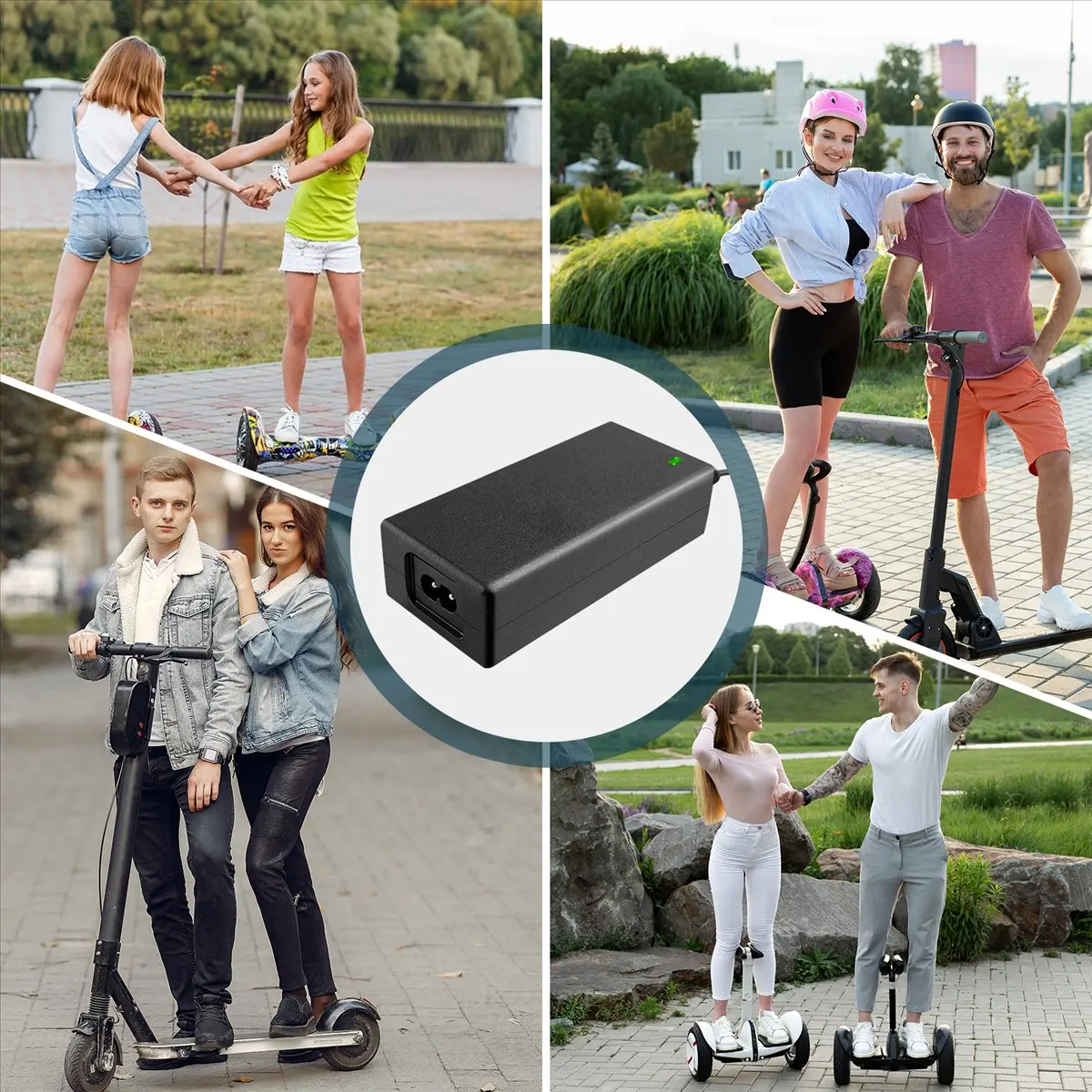 NewABNR 42V 2A Electric Drive Wheel Self Balancing Scooter Hover Board Power Battery Charger Electric Charging(Us Plug)